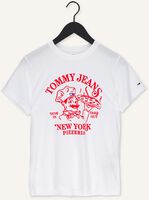 Witte TOMMY JEANS T-shirt TJW RLXD TJ BEST PIZZA SS Witte TOMMY JEANS T-shirt TJW RLXD TJ BEST PIZZA SS - medium