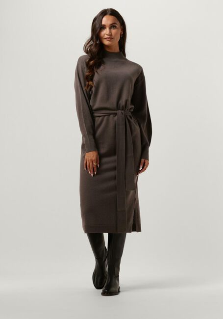 Taupe KNIT-TED Midi jurk LINA - large