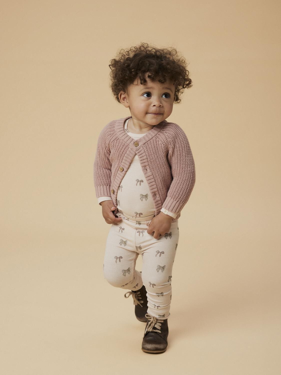 Lil' Atelier Baby Truien & Vesten Nbnemlen Ls Knit Card Lil Noos - Lichtroze, foto 3