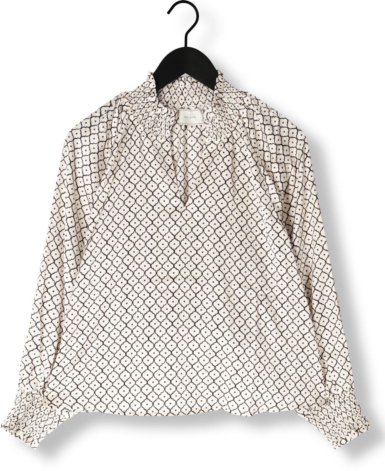 NEO NOIR Dames Blouses Stone Moroccan Tile Blouse Ecru