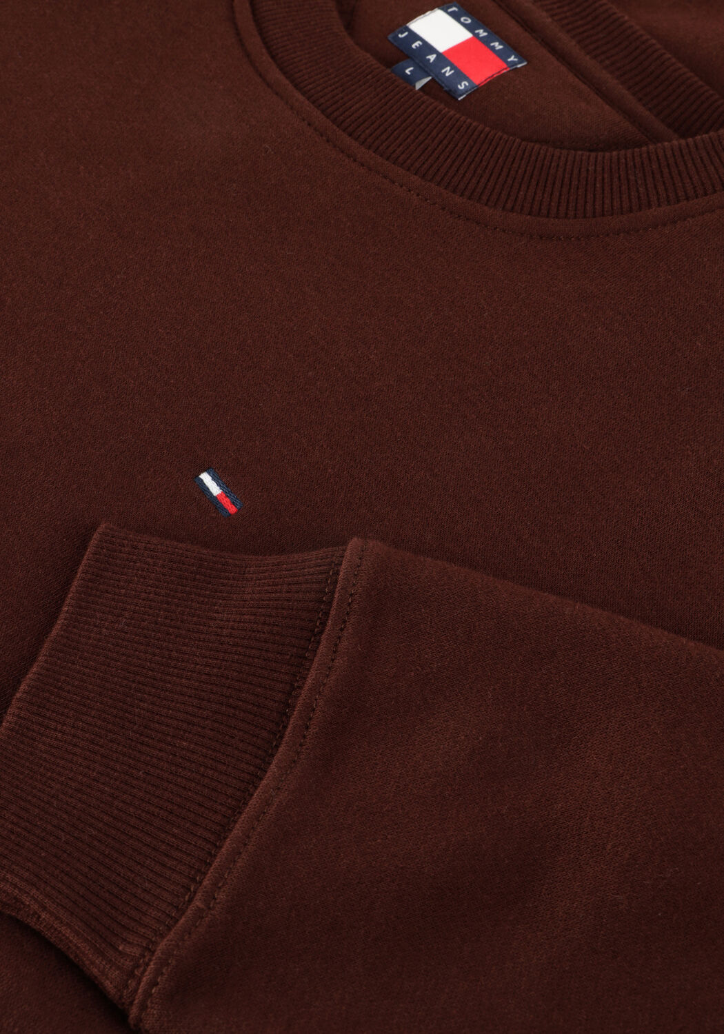 Bruine TOMMY JEANS Trui TJM REG S FLAG CREW EXT - large