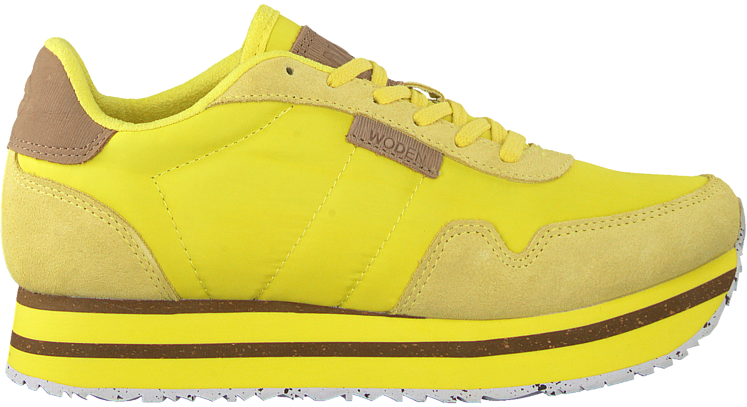 Woden Dames Sneakers Geel snake sue sneaker | Van den Assem