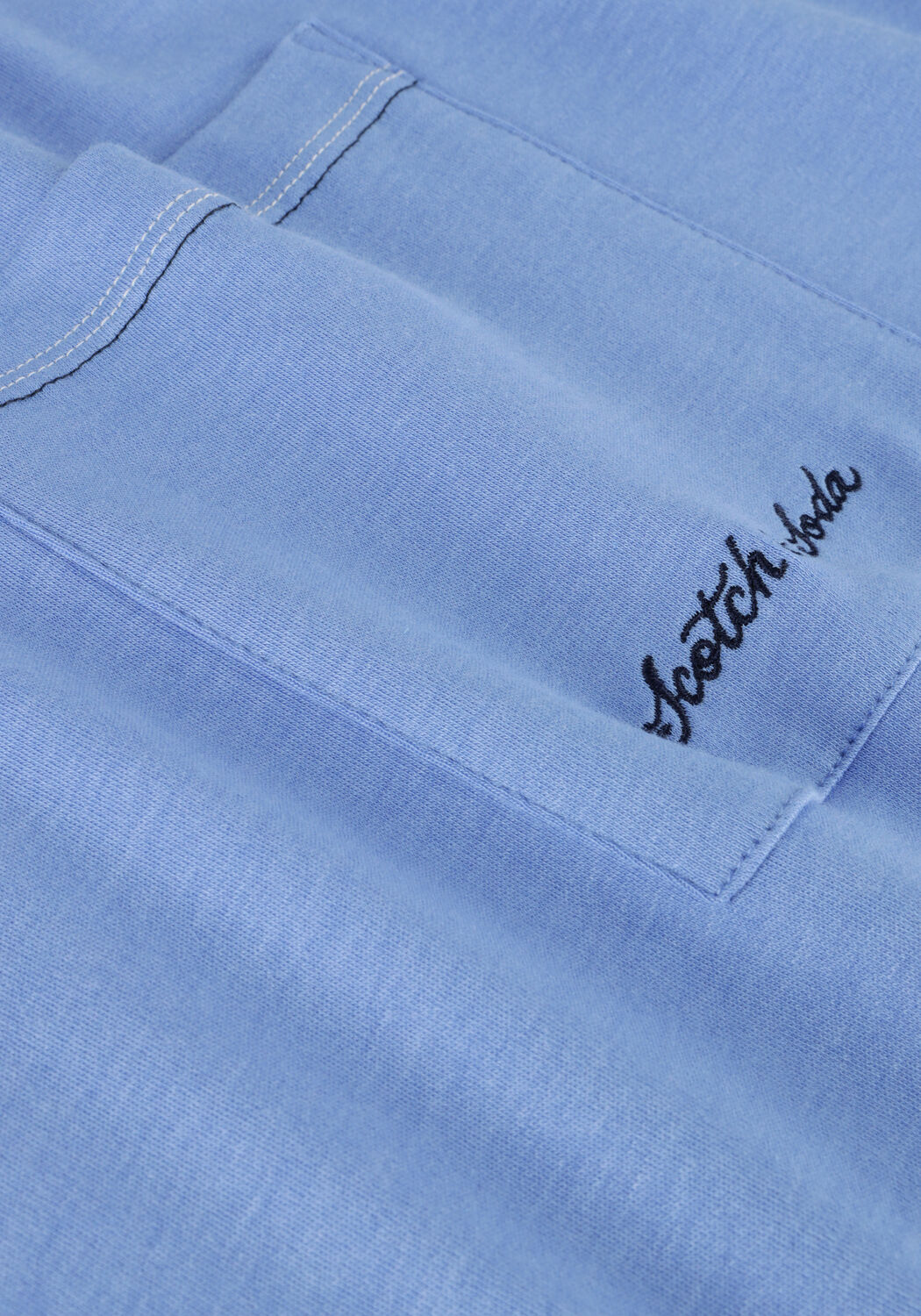 Blauwe SCOTCH & SODA T-shirt COTTON LYOCELL POCKET T-SHIRT - large