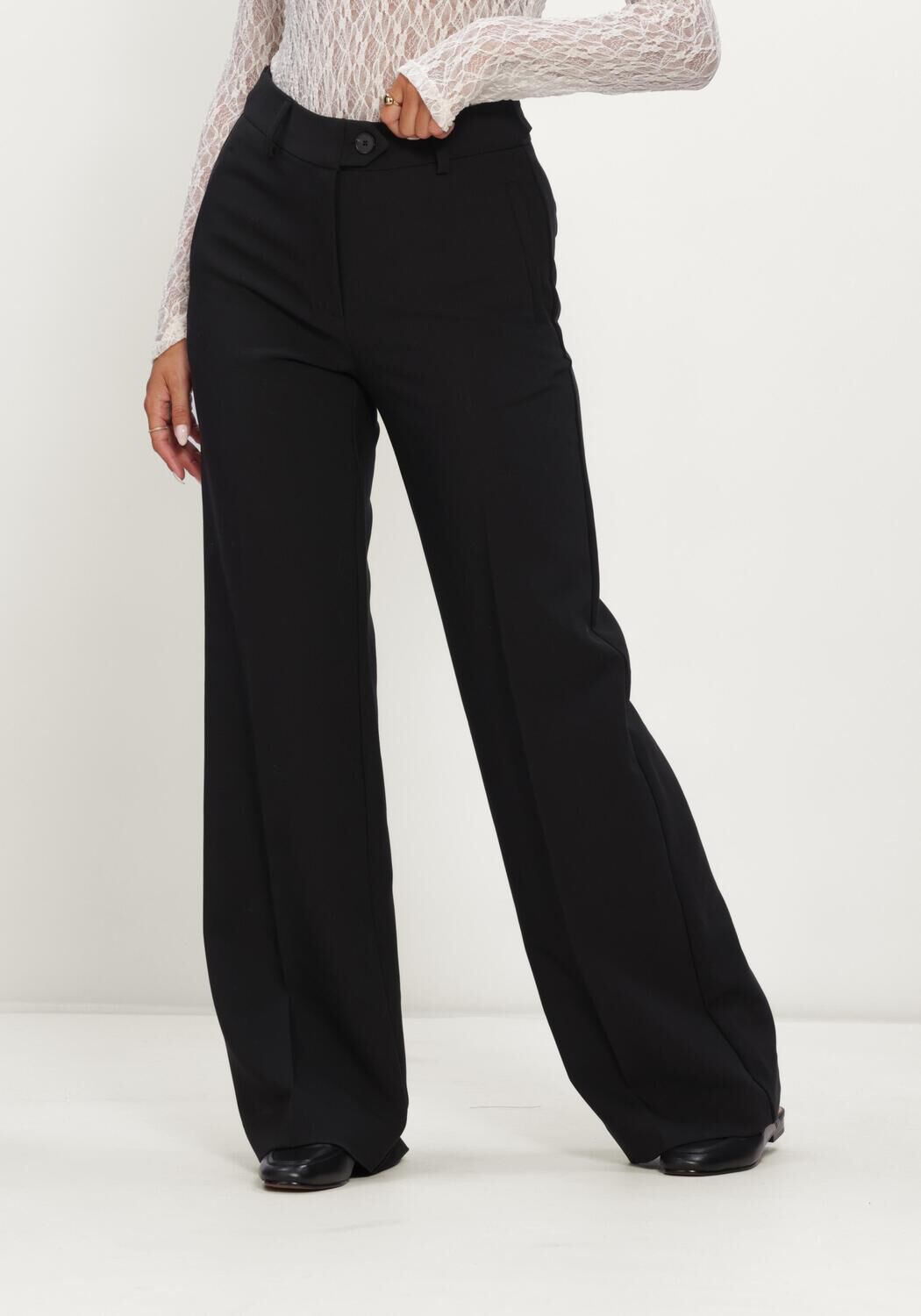 Zwarte CO'COUTURE Pantalon VOLACC NEW WIDE PANT - large