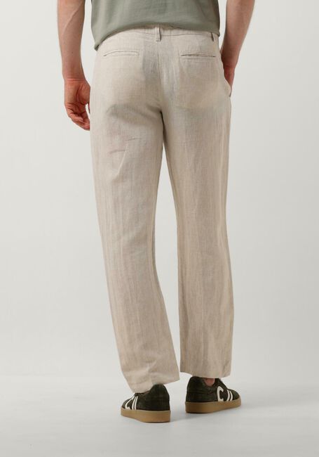 Beige SELECTED HOMME Pantalon SLH196-STRAIGHT MADS LINEN PANT - large