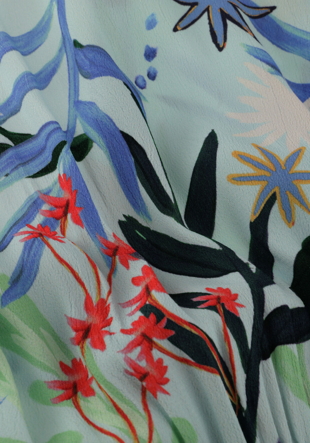 Blauwe POM AMSTERDAM Maxi jurk DRESS LIV 7328 - large