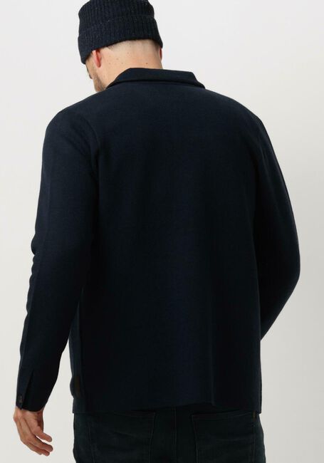 Blauwe SCOTCH & SODA Jack WOOL-BLEND KNITTED WORKER JACKET - large