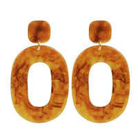 Bruine MY JEWELLERY Oorbellen STATEMENT OORBELLEN OVAAL - medium