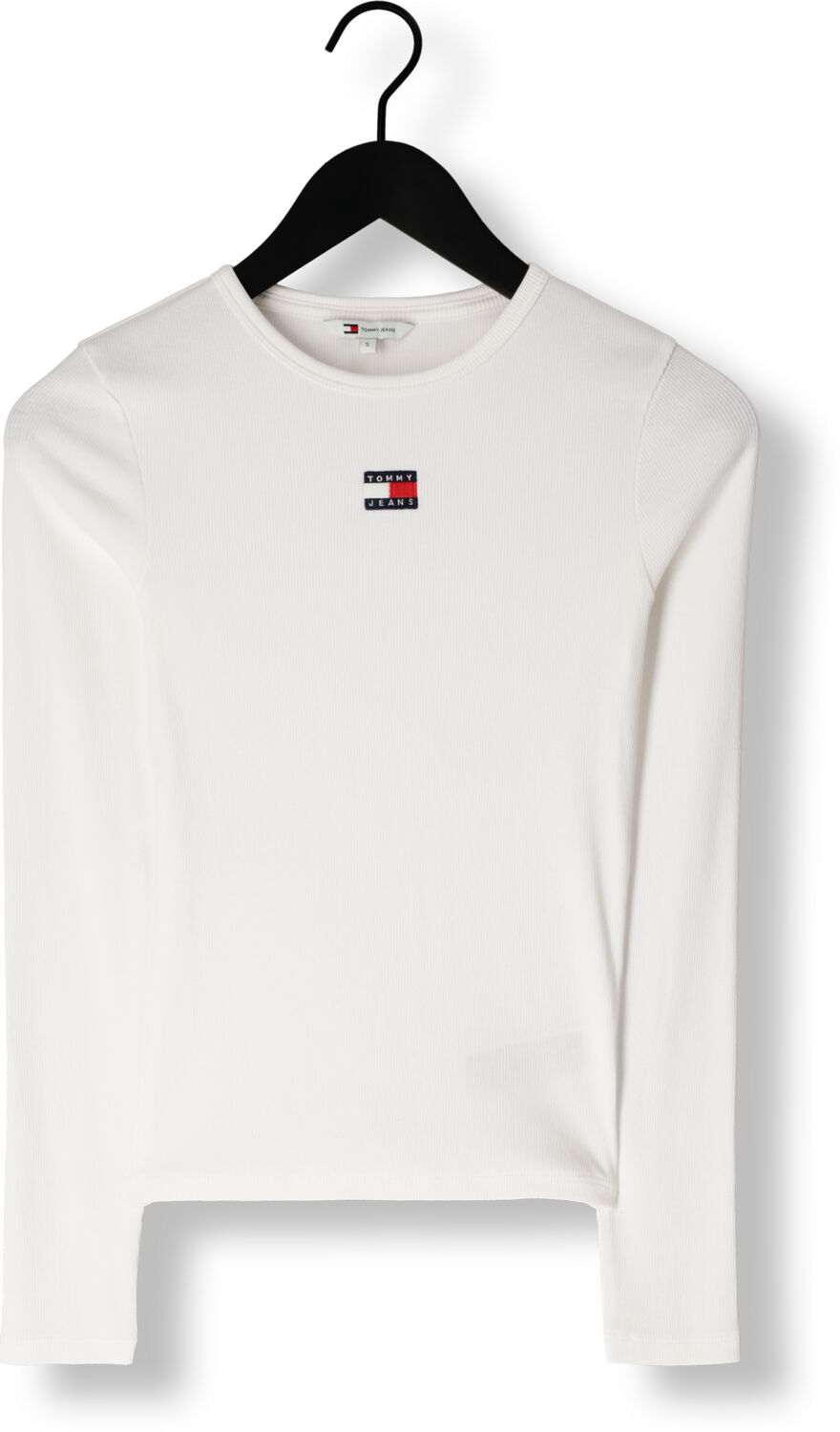 TOMMY JEANS Dames Tops & T-shirts Tjw Slim Ls Badge Tee Ext Ecru