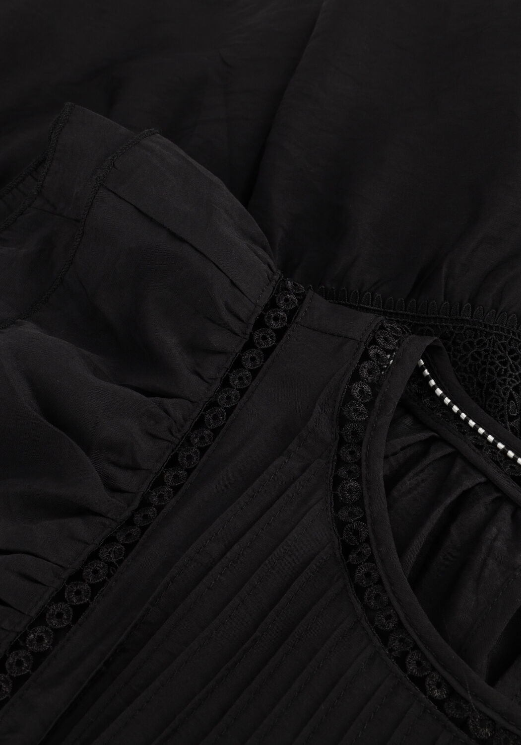 Zwarte CO'COUTURE Mini jurk CALLUMCC FRILL PINTUCK DRESS - large