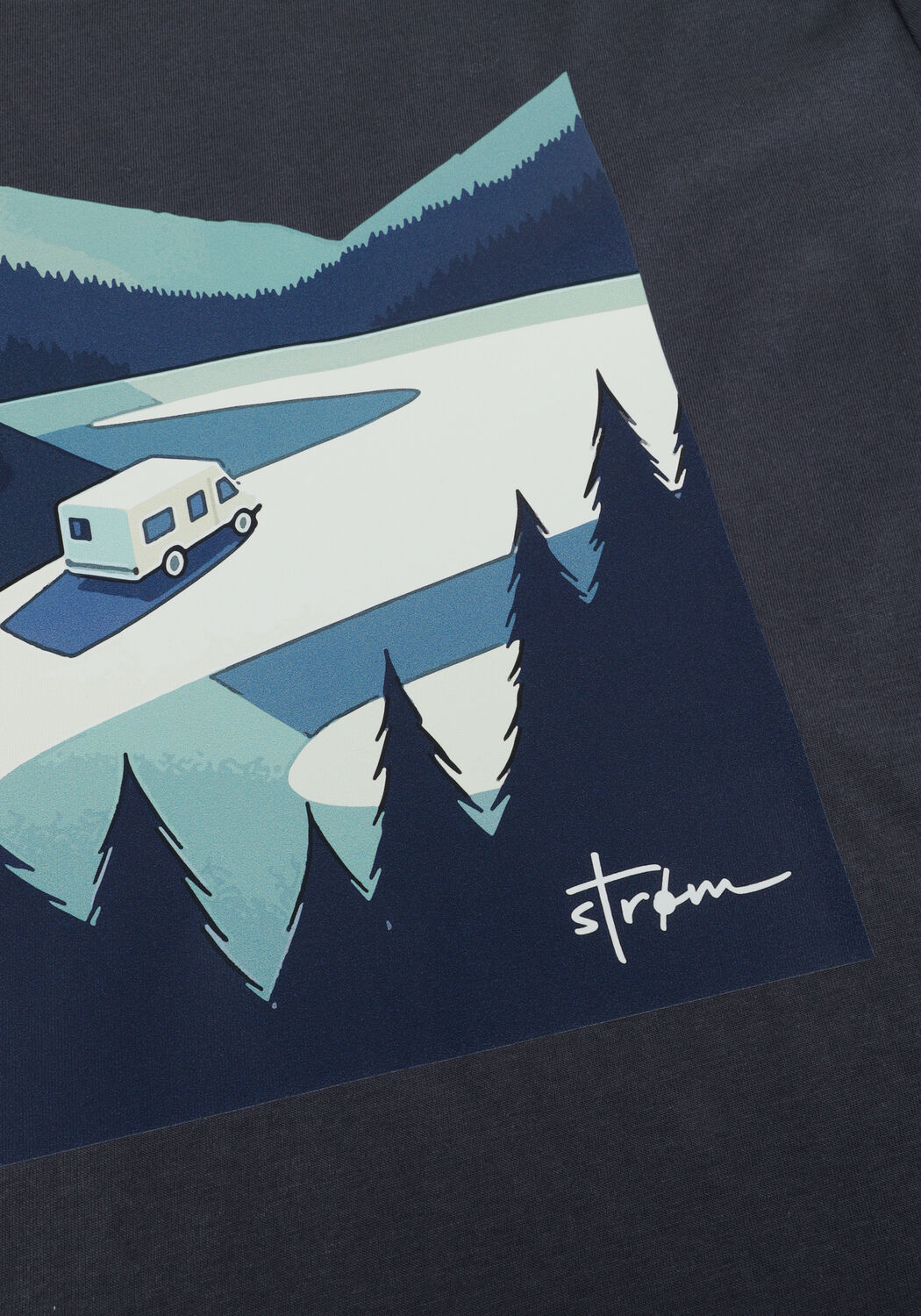 Donkerblauwe STR&Oslash;M Clothing T-shirt T-SHIRT - large