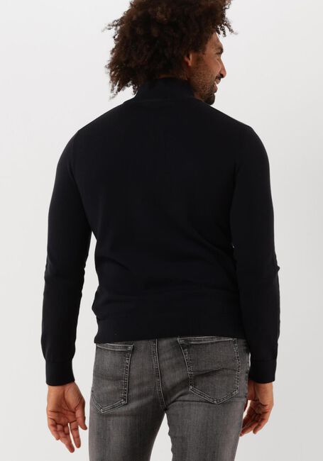 Donkerblauwe PS PAUL SMITH Trui MENS SWEATER HALF ZIP ZEB BAD - large