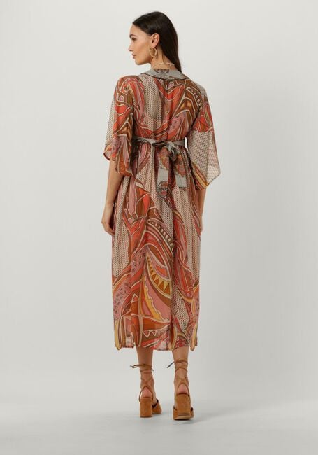 Zwart Midi Jurk Met Bohemian Bloemen Print