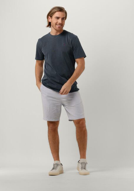 Donkerblauwe SCOTCH & SODA T-shirt GARMENT DYE LOGO EMBROIDERY TEE - large