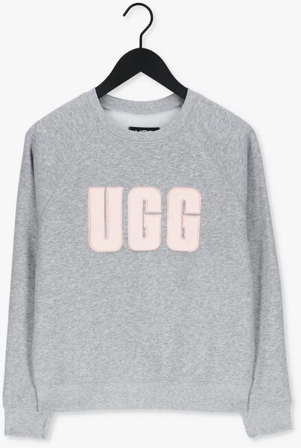 Grijze UGG Sweater W MADELINE FUZZY LOGO CREWNECK - large