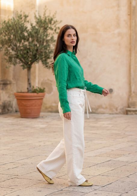 Groene TOMMY HILFIGER Blouses ESS LINEN RELAXED LS - large