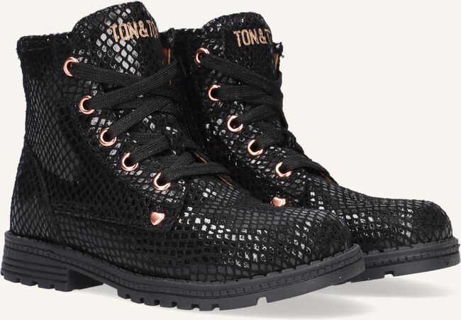 Zwarte TON & TON Veterboots HEDVIG Zwarte TON & TON Veterboots HEDVIG - large