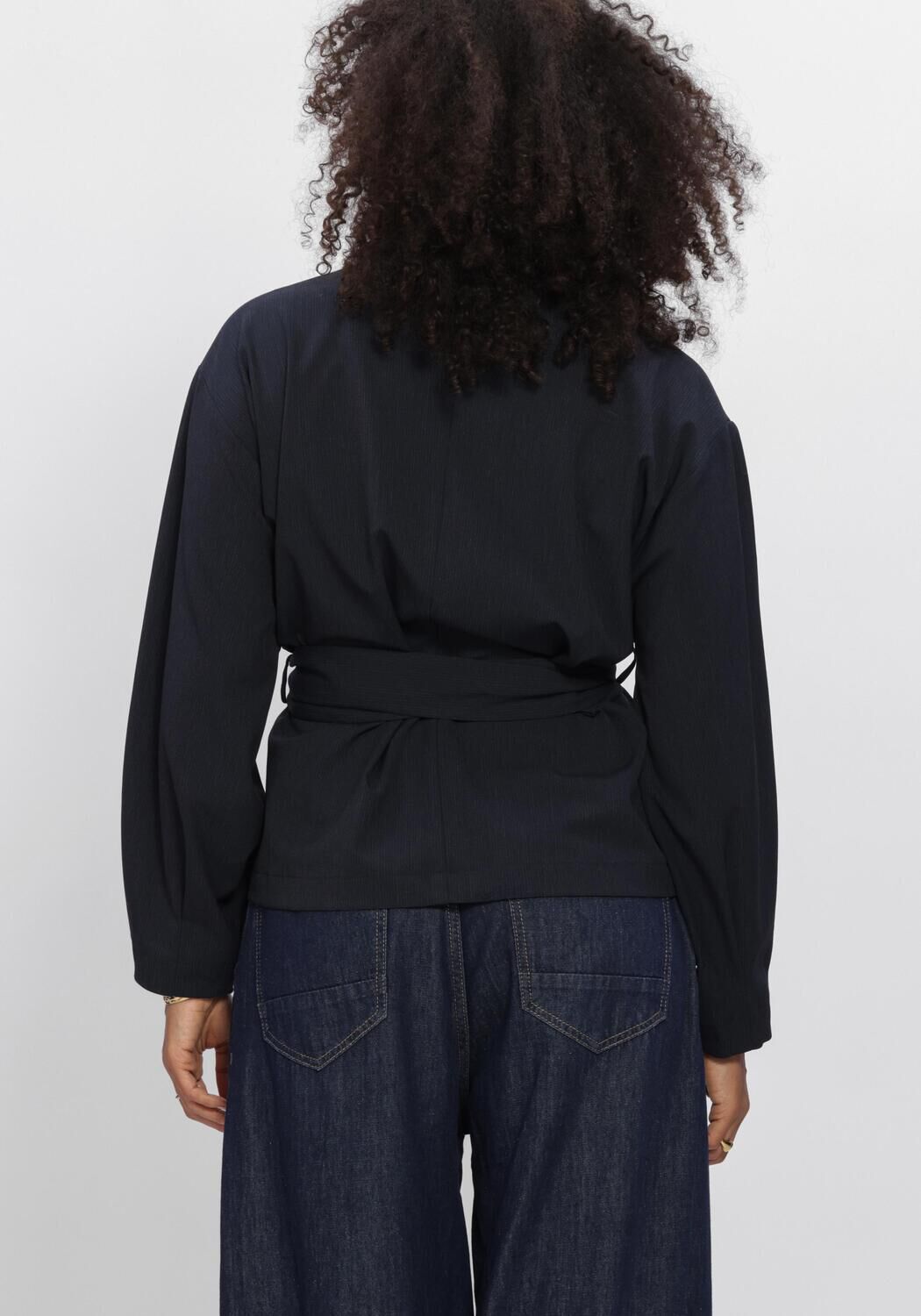 Donkerblauwe SUMMUM Top TOP PINSTRIPE SMALL - large