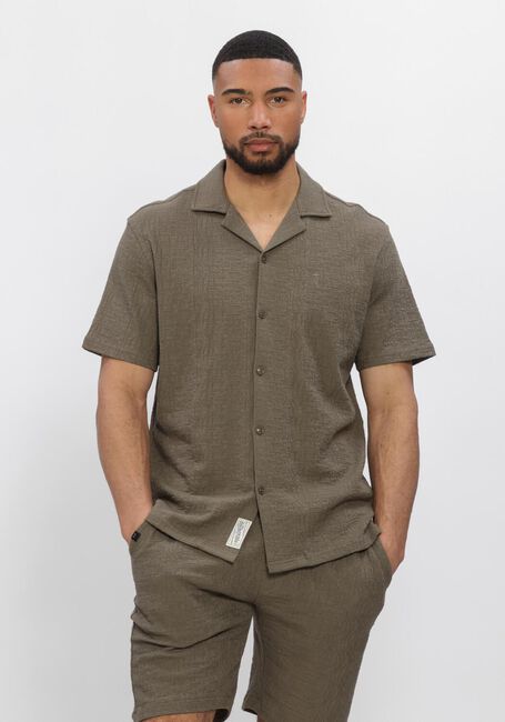 Groene BUTCHER OF BLUE Casual overhemd RIPLEY STRUCTURE SHIRT - large