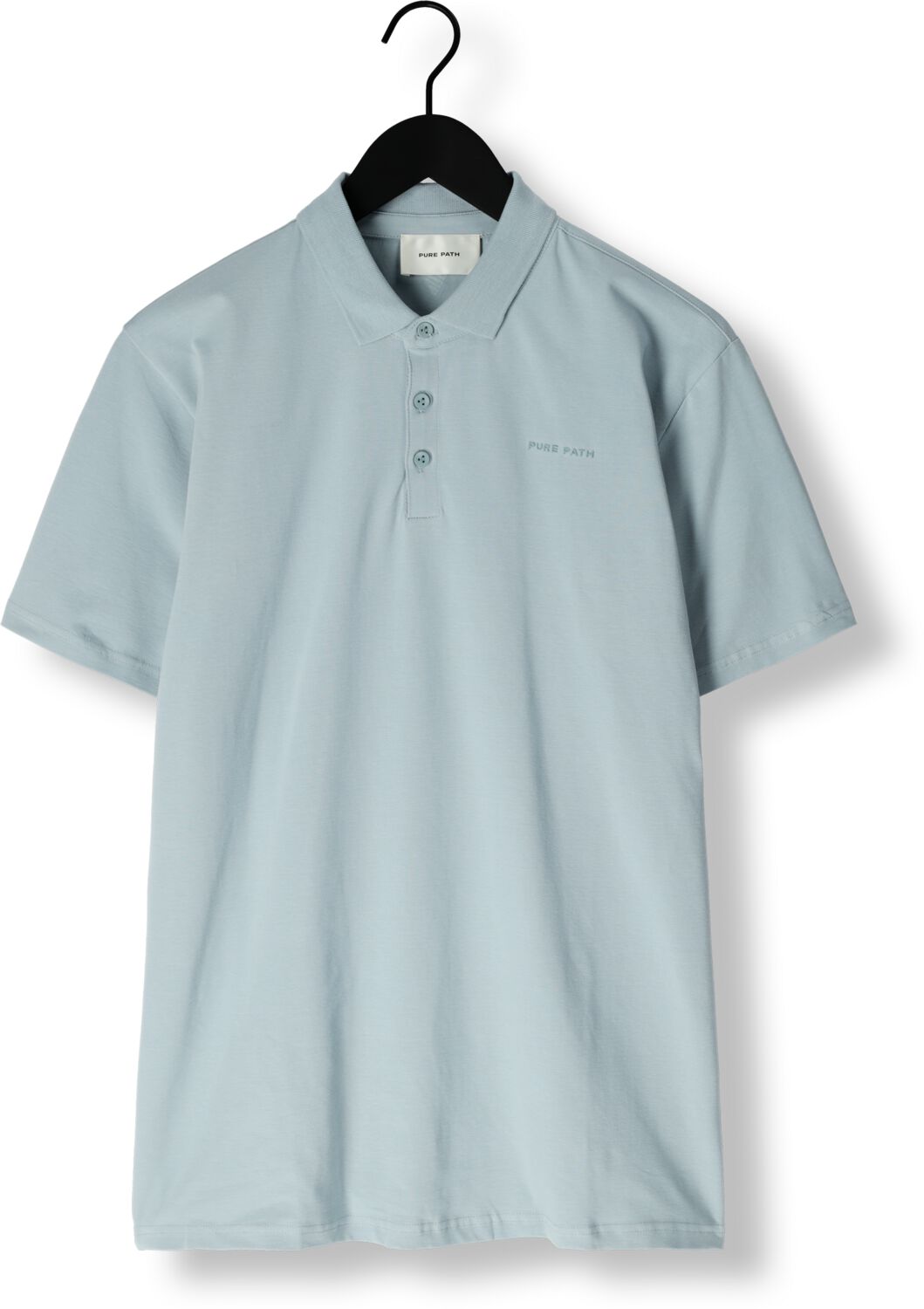 PURE PATH Heren Polo's & T-shirts Regular Fit Polo Ss T-shirts Lichtblauw