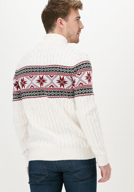 Gebroken wit SELECTED HOMME Coltrui SLHFLAKE LS KNIT CABLE HIGH NE - large