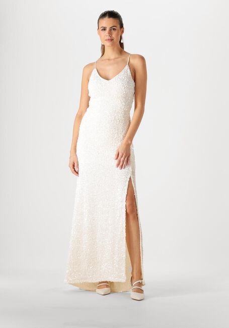 Ecru Y.A.S. Bruidsmode YASMIRA STRAP TRAIN DRESS - CELEB - large