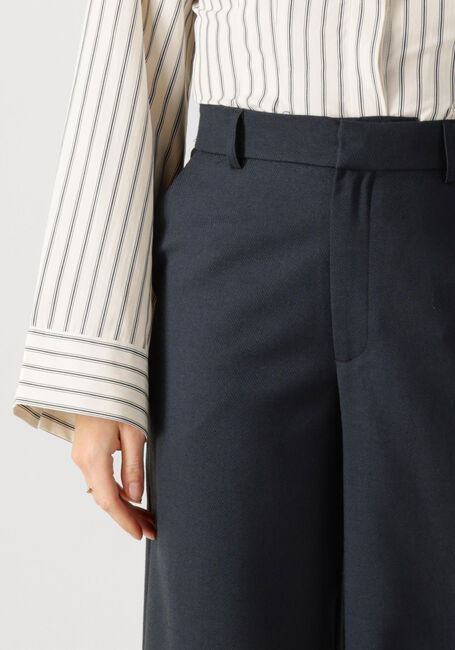 Donkerblauwe NEO NOIR Wijde broek EMMETT MELANGE PANTS - large