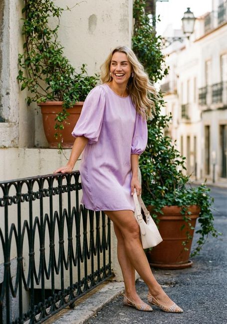Lila YDENCE Mini jurk DRESS NIENKE - large