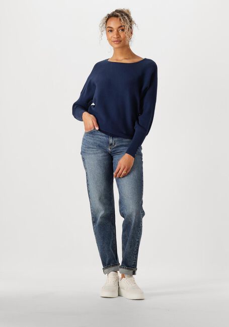 Donkerblauwe NUKUS Trui BATWING PULLOVER PLAIN - large