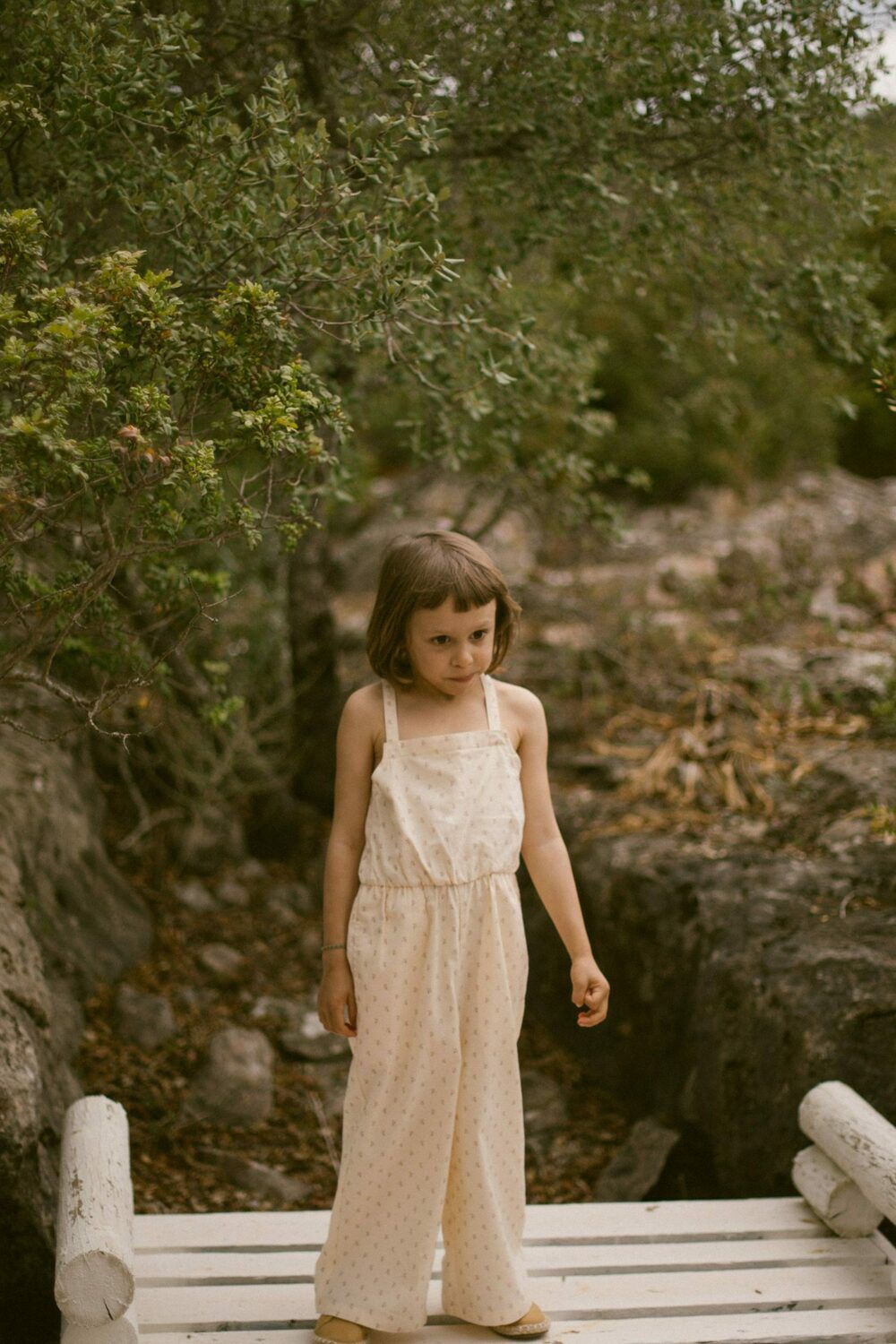 LIL' ATELIER Meisjes Jumpsuits Nmffamaja Loose Ancle Overall Ecru
