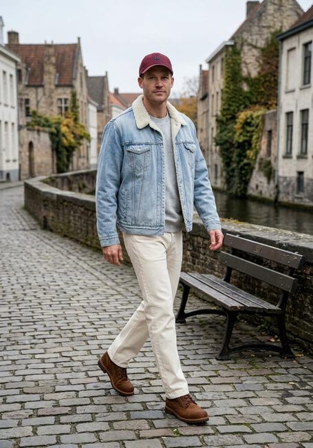 Lichtblauwe LEVI'S Spijkerjas TYPE 3 SHERPA TRUCKER - large