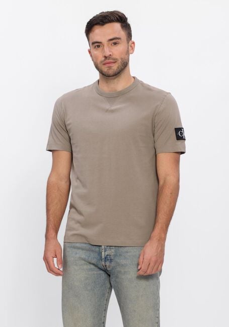 Taupe CALVIN KLEIN T-shirt BADGE REGULAR TEE - large