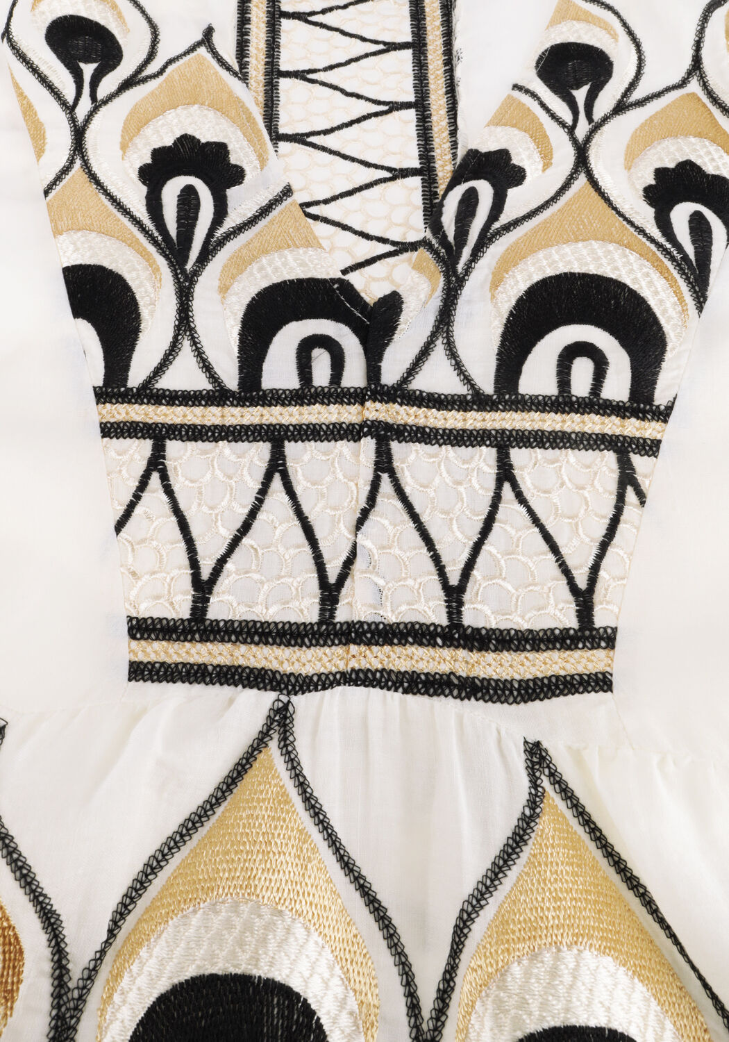 Ecru GREEK ARCHAIC KORI Maxi jurk S26K-4033201 - large