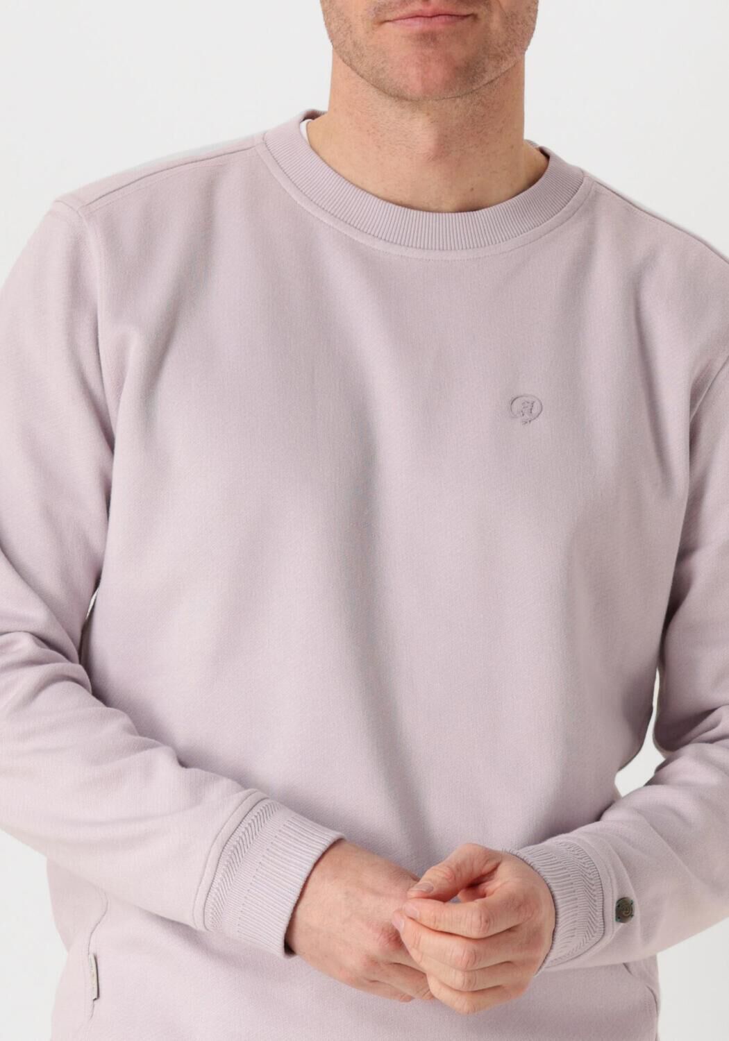 CAST IRON Heren Truien & Vesten Long Sleeve R-neck Regular Fit Twill Lila