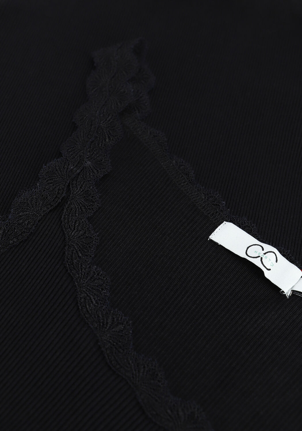 Zwarte CC HEART Top SILK LACE CAMISOLE - large