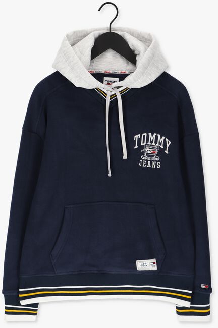 Donkerblauwe TOMMY JEANS Sweater TJM POLAR V-NECK HOODIE - large