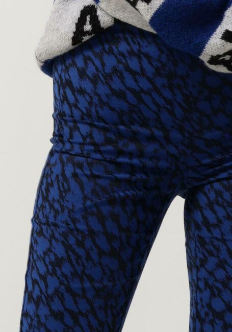 Blauwe ALIX THE LABEL Flared broek LADIES WOVEN SKETCHY ANIMAL FLARED PANTS - large