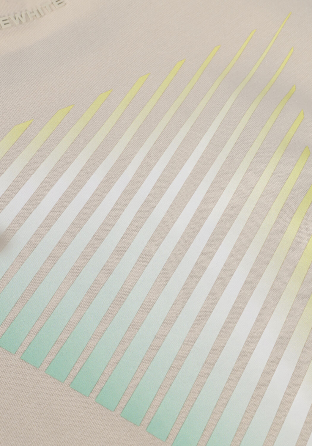 Zand PUREWHITE T-shirt TSHIRT WITH SMALL LOGO ON CHEST AND TRIANGLE GRADIENT PRINT AT BACK - large