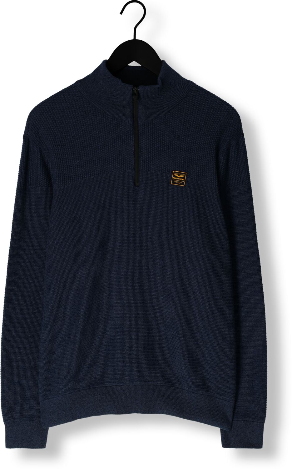 PME LEGEND Heren Truien & Vesten Half Zip Collar Cotton Mouline Donkerblauw