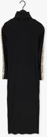 Zwarte CALVIN KLEIN Maxi jurk LOGO TAPE ROLL NECK RIB DRESS - medium