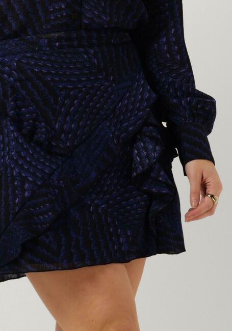 Donkerblauwe ALIX THE LABEL Minirok GRAPHIC RAFFLE SKIRT - large