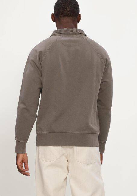 Taupe BUTCHER OF BLUE Trui ARMY SWEAT HALF ZIP - large