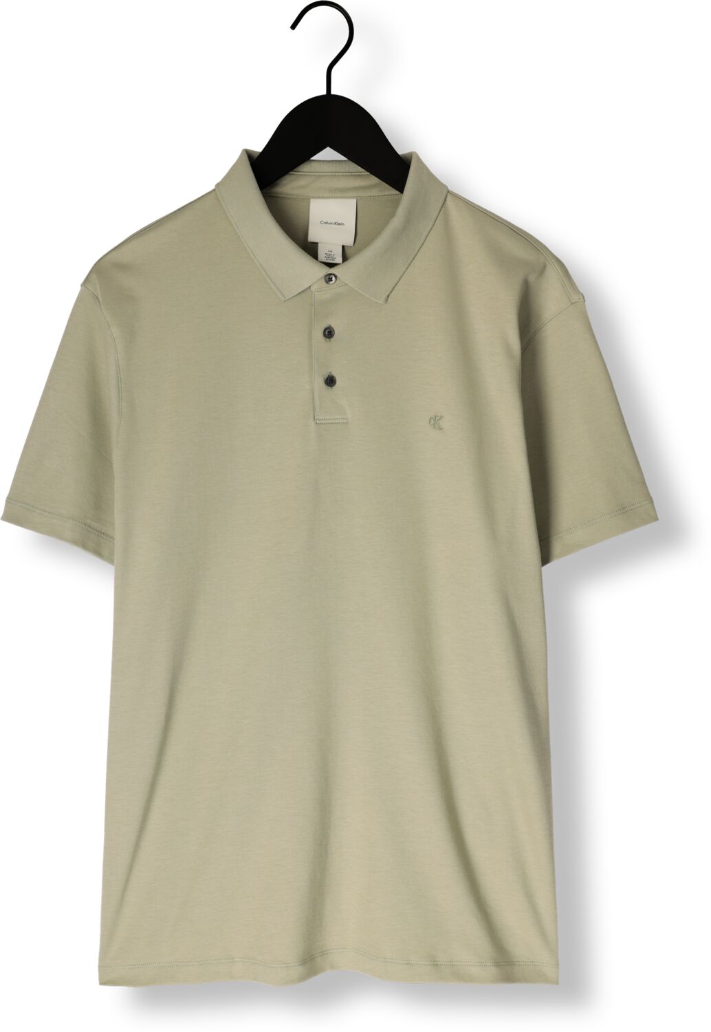 CALVIN KLEIN Heren Polo's & T-shirts Ss Supima Chest Emb Groen