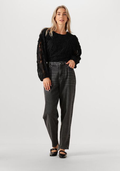 Zwarte CO'COUTURE Mom jeans VIKA PLEAT LONG JEANS - large