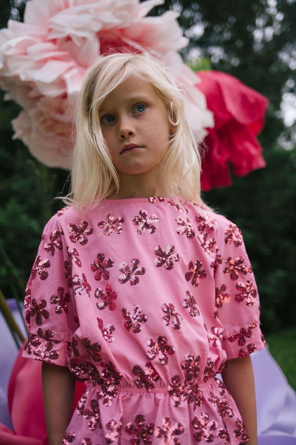 Roze DAILY BRAT T-shirt SPRINKLE FLOWER SHIRT - large