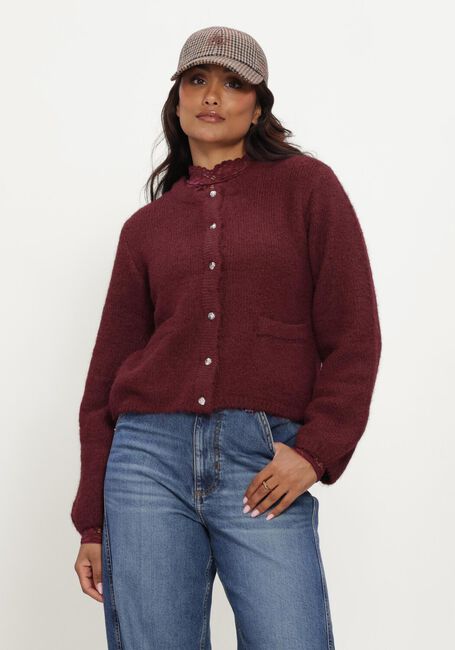 Bordeaux OBJECT Trui OBJSAGGIA RE L/S KNIT CARDIGAN - large