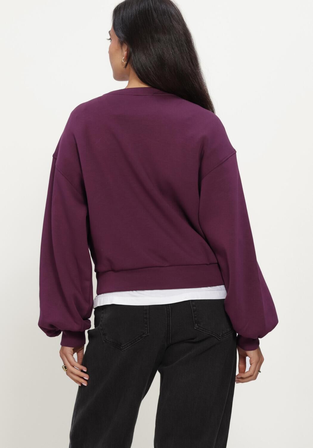 Plum MSCH COPENHAGEN Sweater MSCHBROOKE IMA Q SWEATSHIRT - large