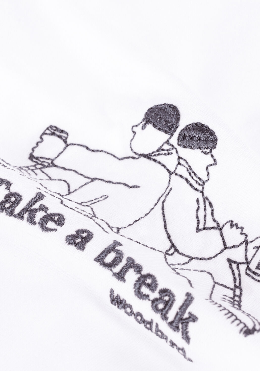 Witte WOODBIRD T-shirt YURI BREAK TEE - large