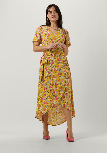 Gele POM AMSTERDAM Midi jurk DRESS 7307 - large