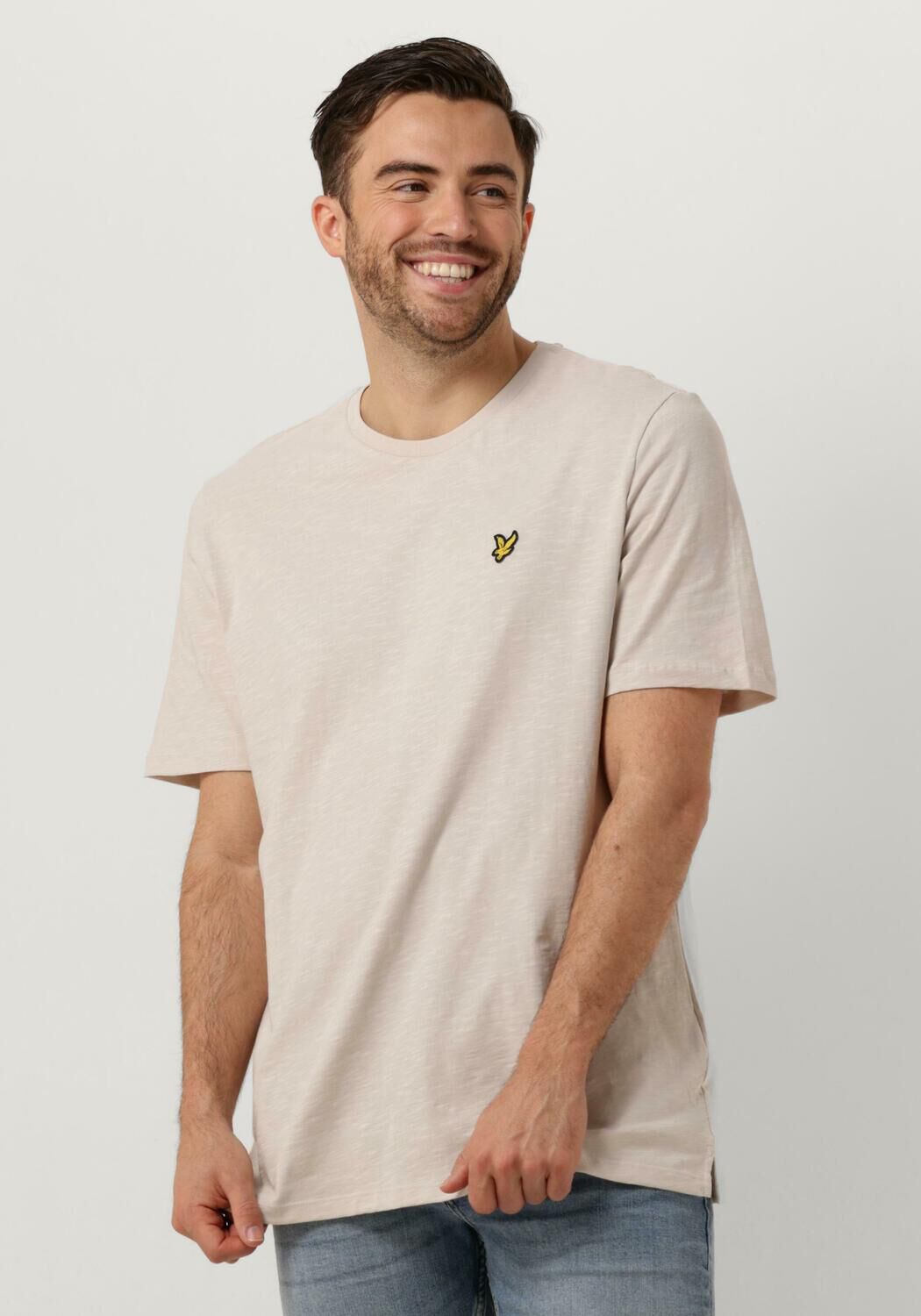 LYLE & SCOTT Heren Polo's & T-shirts Slub T-shirt Beige